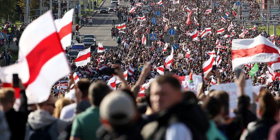 Minsk Weißrussland Belarus Demo