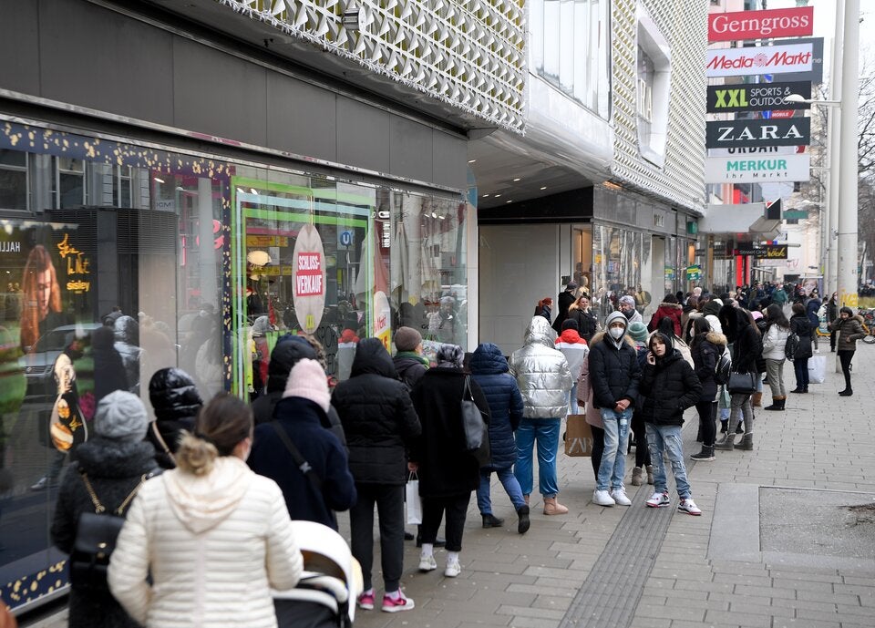 Ansturm auf die Geschäfte