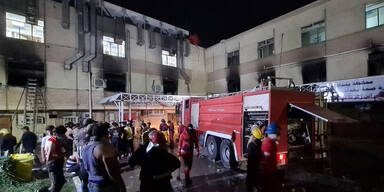 Brand in Corona-Klinik im Irak