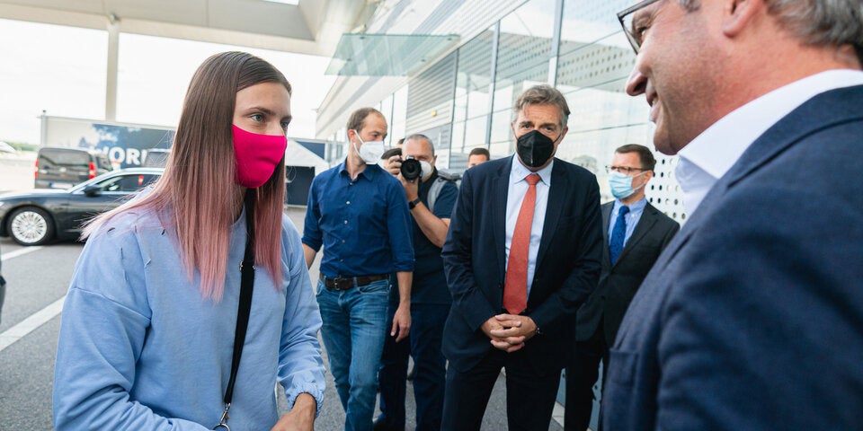 Olympia-Flüchtling in Polen eingetroffen