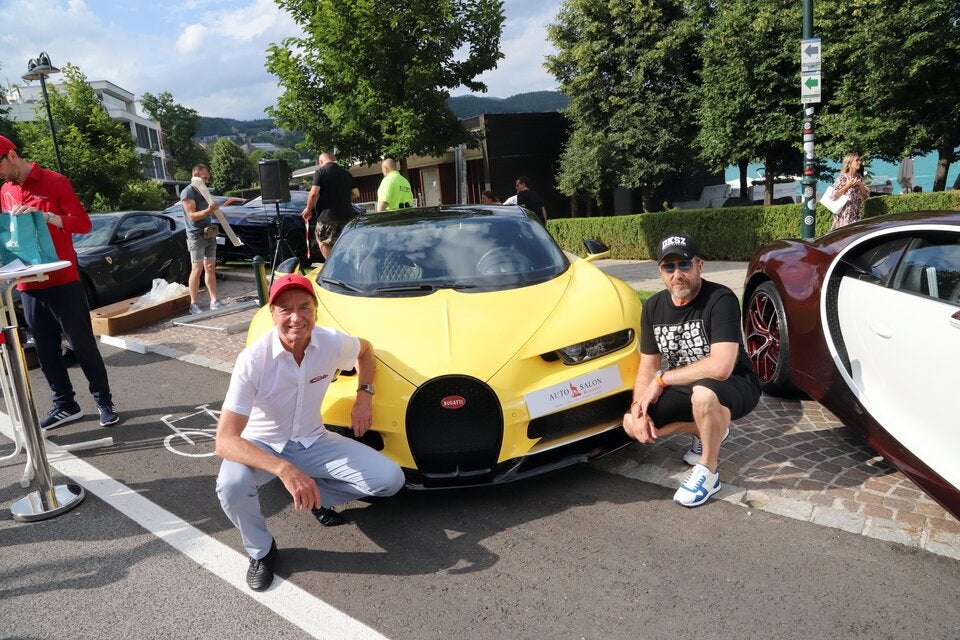 Heribert Kasper mit Bugatti