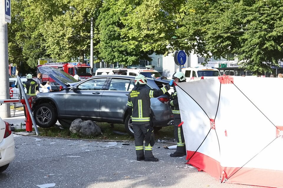 Unfall McDonalds Salzburg Gastgarten
