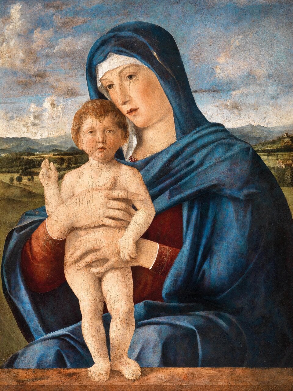 Giovanni Bellini und Gehilfe (Venedig oder Padua um 1430–1516 Venedig), Madonna mit Kind