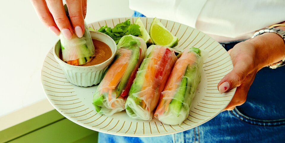 Kräuter-Gemüse-Reisrollen