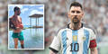 Messi Urlaub Knie