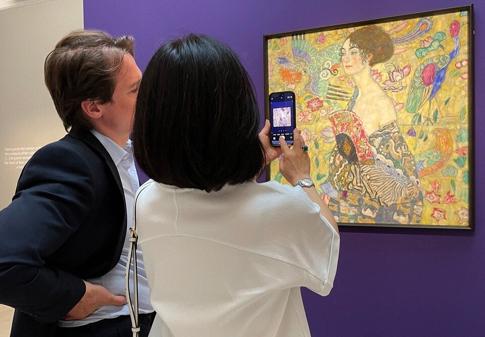 Klimt Dame mit Fächer