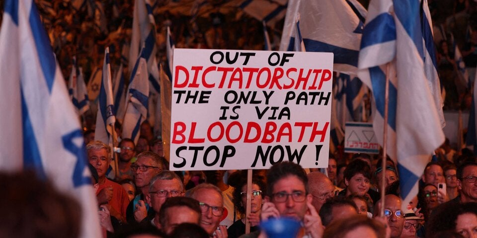 Protestmarsch gegen Justizumbau in Israel