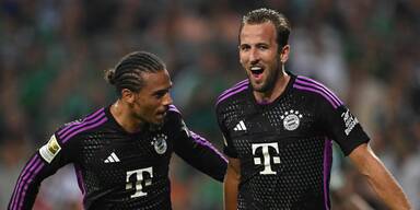 Leroy Sane und Harry Kane (Bayern)