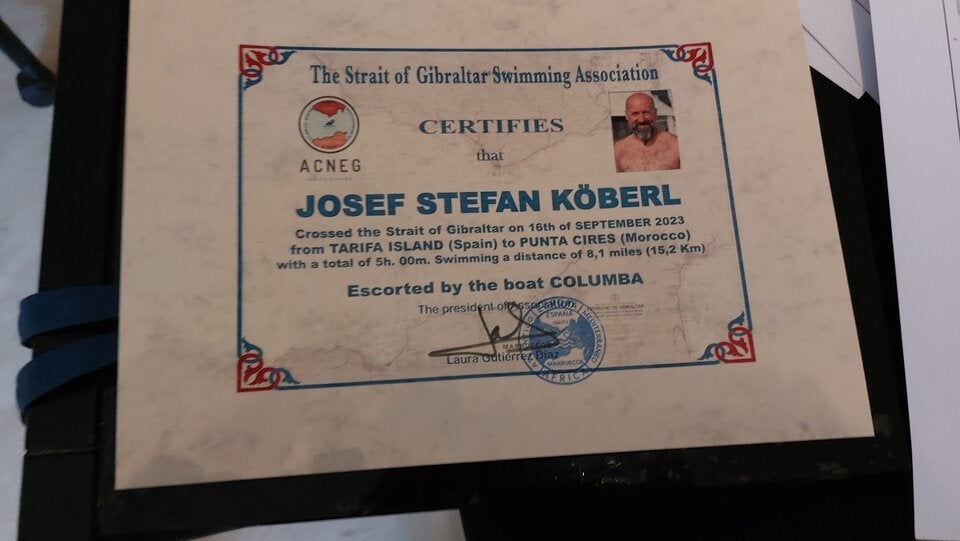 Österreicher schwimmt nach Afrika