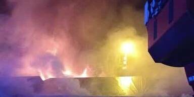 Brand am Wiener Christkindlmarkt am Rathausplatz