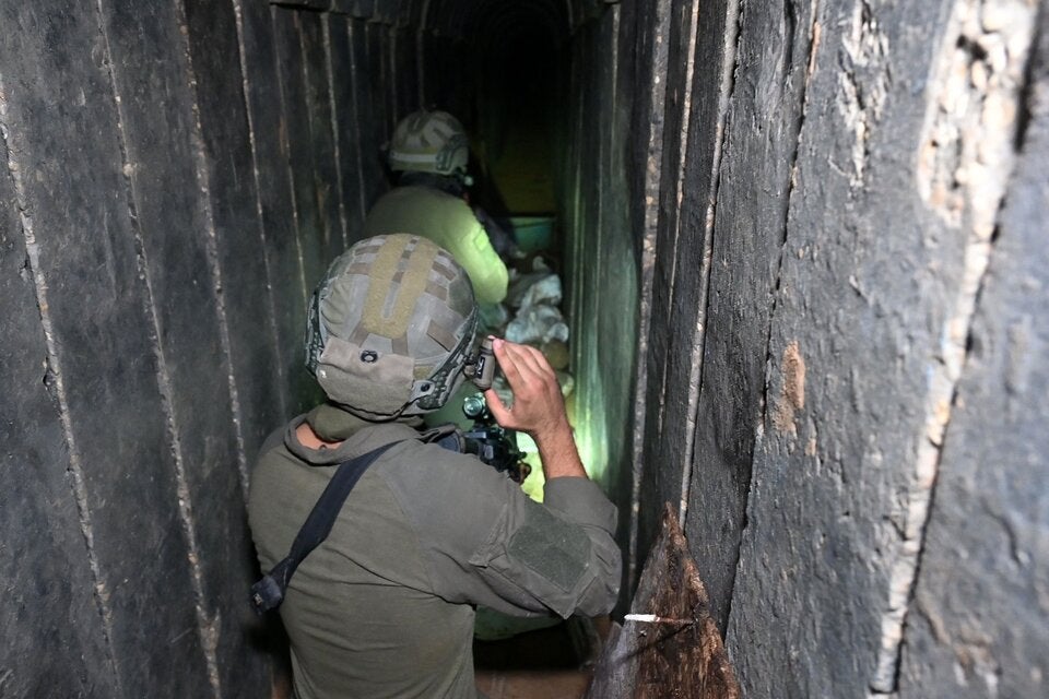 Israelische Soldaten im Hamas-Tunnelsystem im Gazastreifen