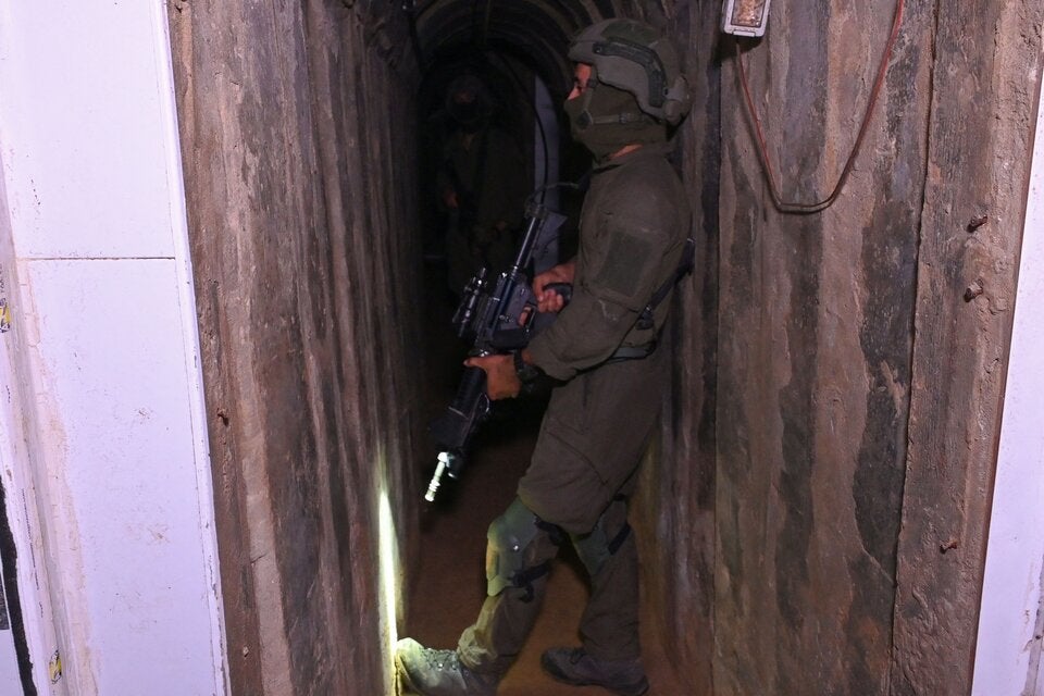 Israelische Soldaten im Hamas-Tunnelsystem im Gazastreifen