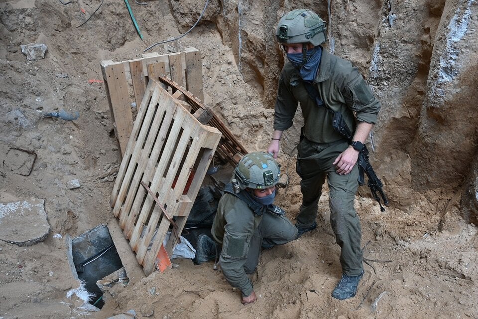 Israelische Soldaten im Hamas-Tunnelsystem im Gazastreifen