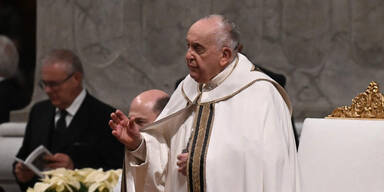 Papst Franziskus Weinachtsmette
