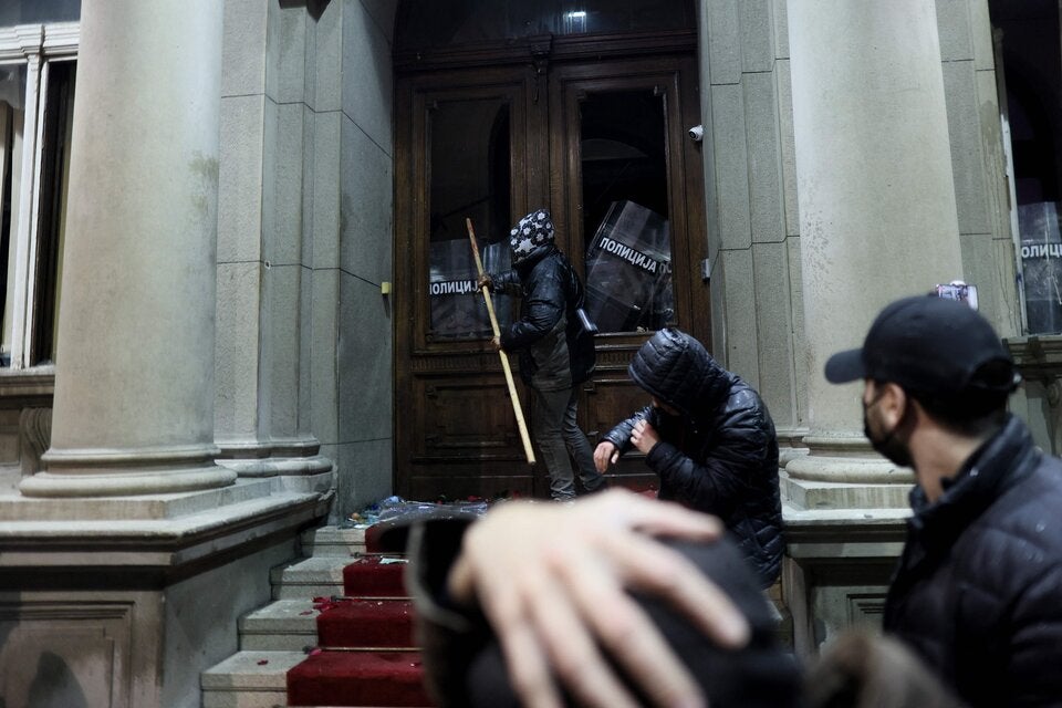 Ausschreitungen Serbien