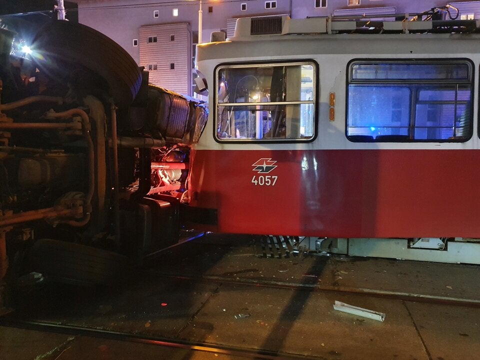 Unfall mit Bim in Wien