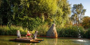 Wiens Wasserspielplätze locken zum  Planschen