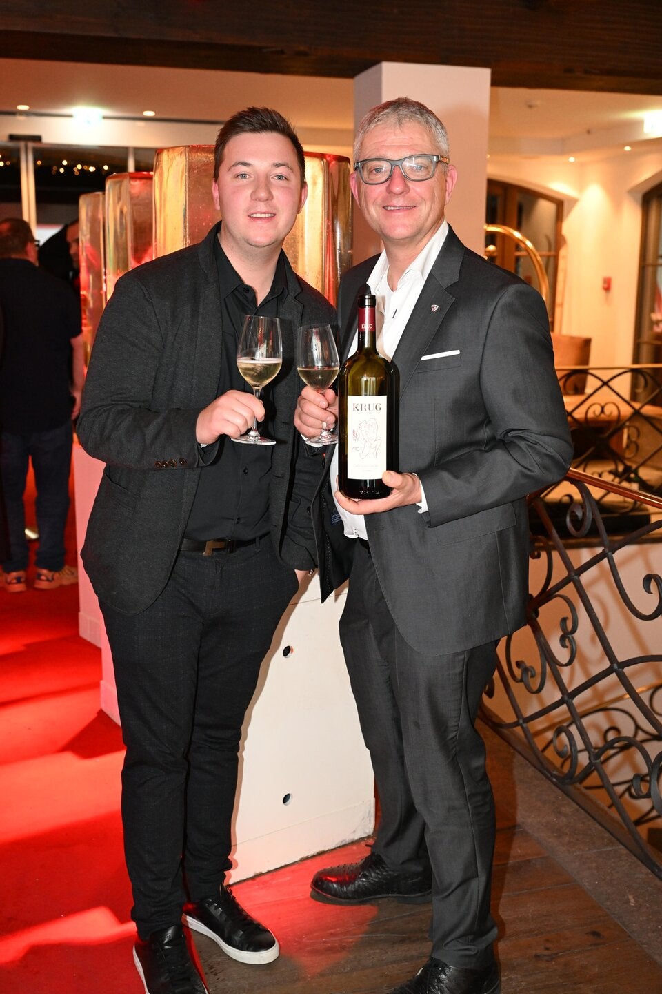 Gustav Krug mit Sohn