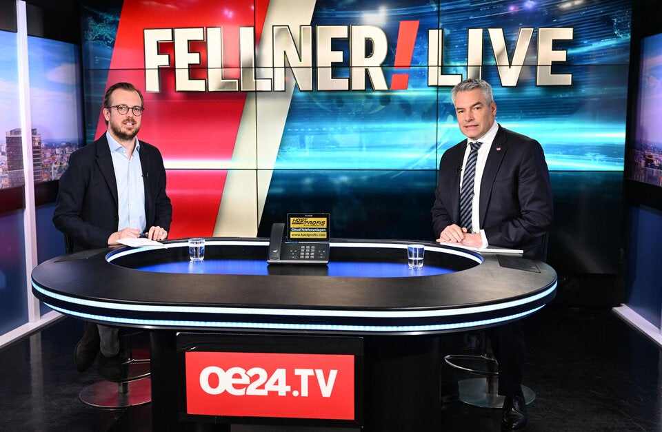 Bundeskanzler Karl Nehammer im oe24.TV-Interview