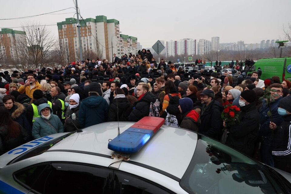 Verhaftungen bei Nawalny-Begräbnis