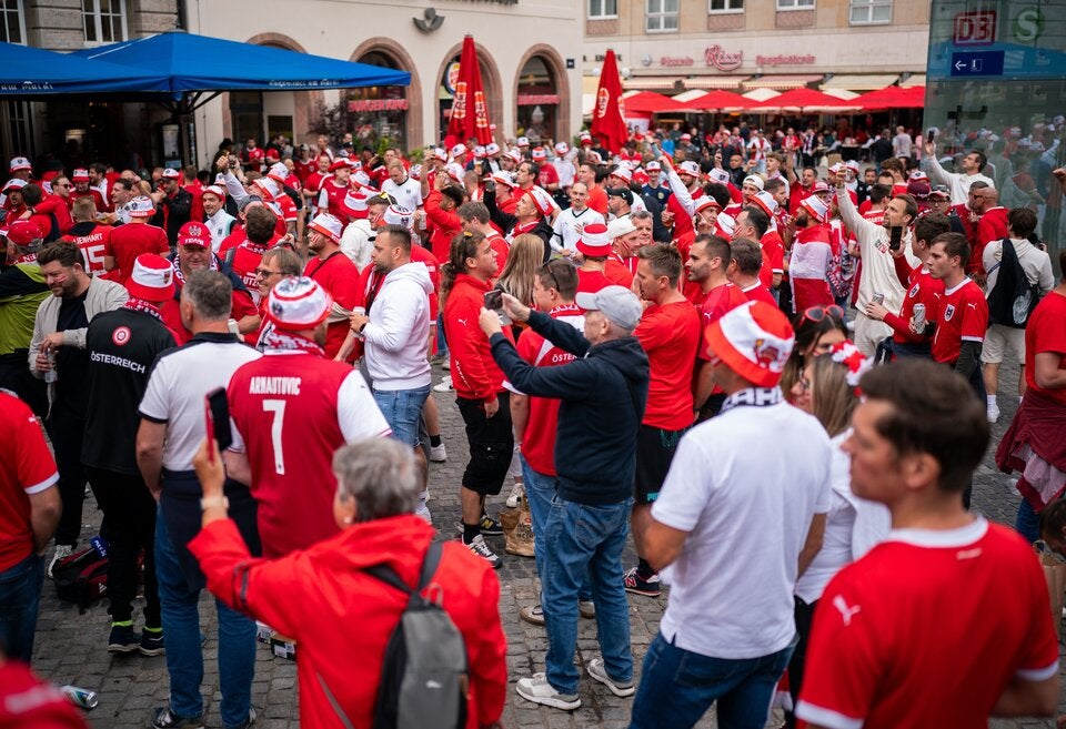 Österreichische Fans in Leipzig