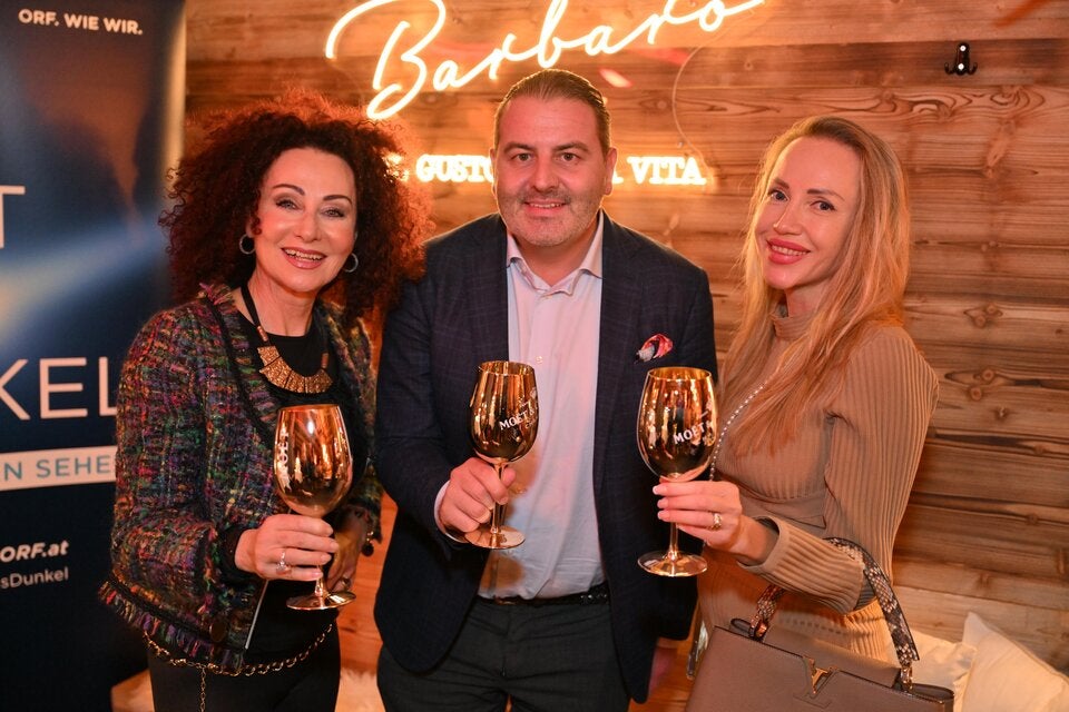 Mausi und Leo Lugner mit Ekaterina Mucha