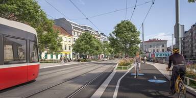 Klimafitte &Auml;u&szlig;ere MaH&uuml; Mariahilfestra&szlig;e - 2. Abschnitt mit 700 m Radweg und 45 neuen B&auml;umen!