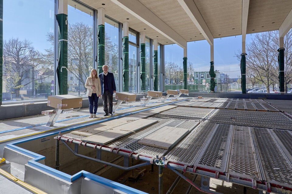 Neue Trainingshalle im Simmeringer Bad.