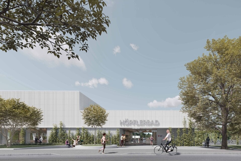Das Liesinger Traditionsbad bekommt bis 2027 einen klimafreundlichen Zubau.