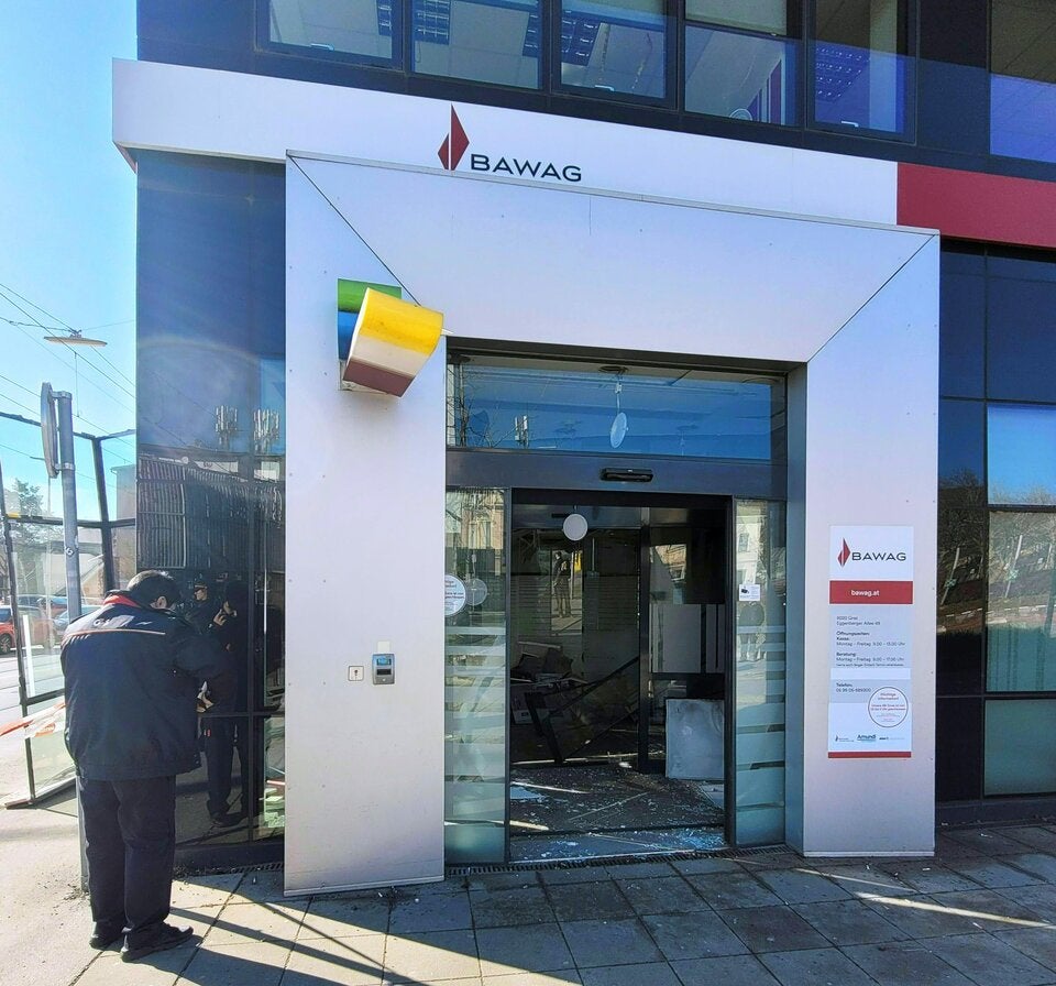 bankomat graz gesprengt