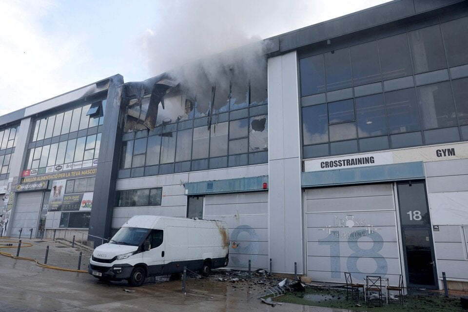 Brand Barcelona Chlorgaswolke