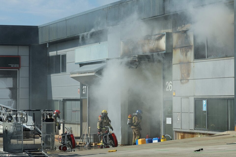 Brand Barcelona Chlorgaswolke