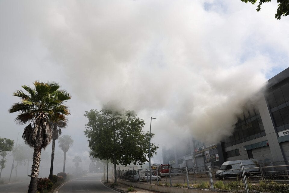 Brand Barcelona Chlorgaswolke