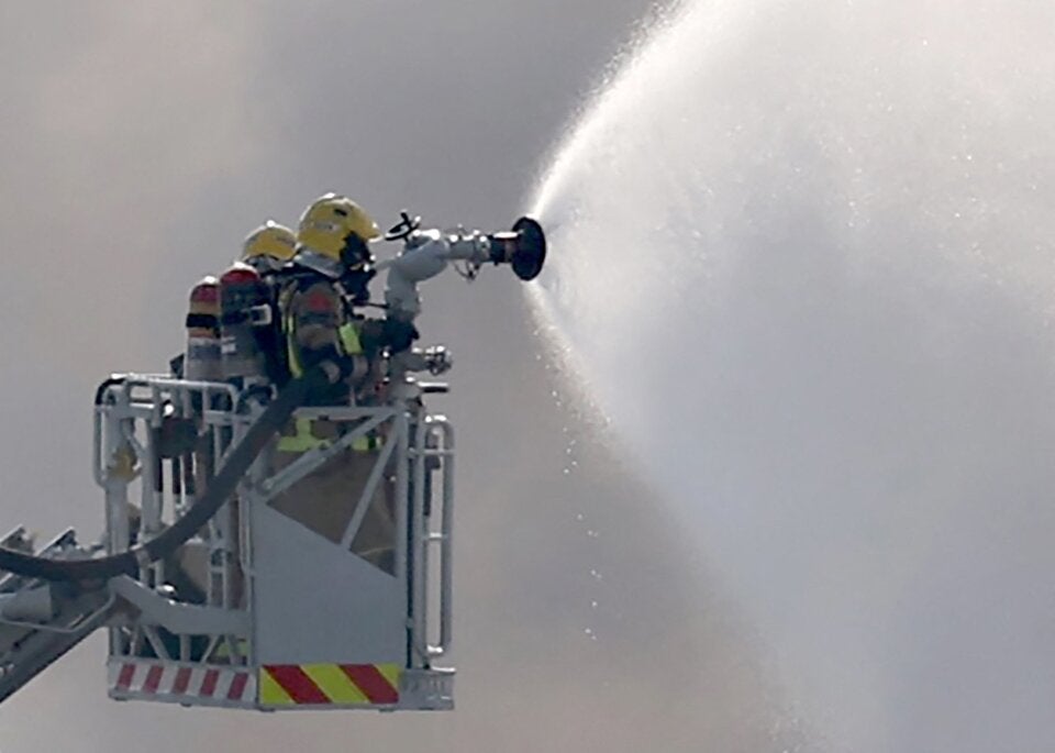 Brand Barcelona Chlorgaswolke