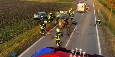 Traktorfahrer krachte im Rausch gegen Auto