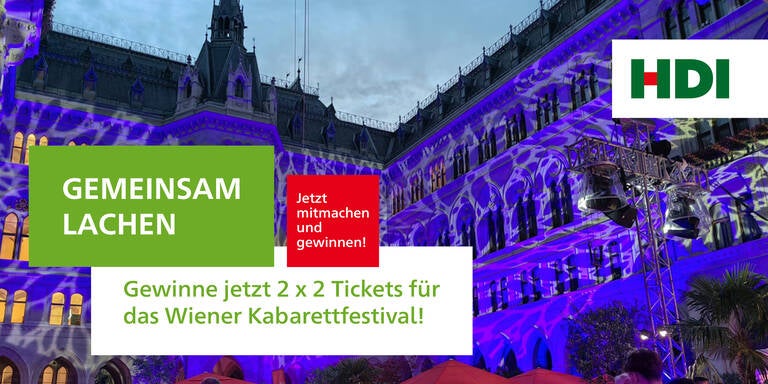 Mit HDI Versicherung 2 x 2 Tickets für das Wiener Kabarettfestival 2025 gewinnen
