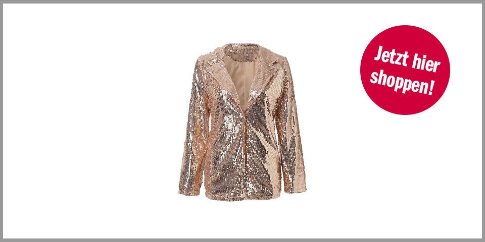 Shopping Channel Silvester Glücksbringer Sportarc Nightclub Pailletten Blazer