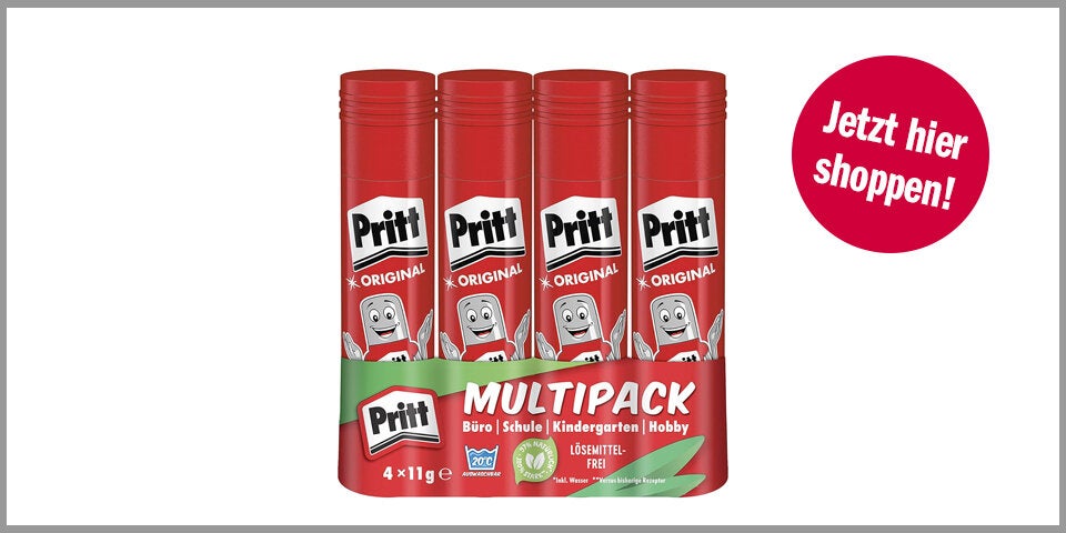 Shopping Channel Schulbeginn Pritt Klebestifte 4er-Set