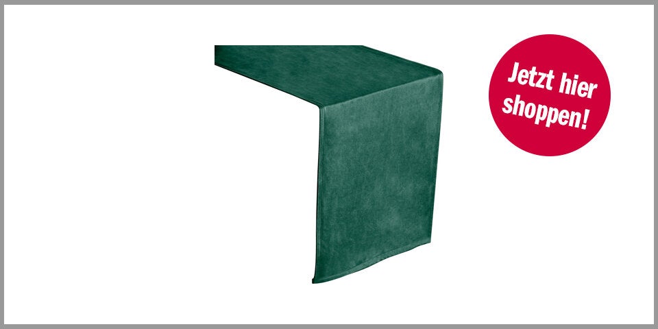 Shopping Channel Weihnachtsschmuck Seashore Tree Tischläufer in Dunkelgrün