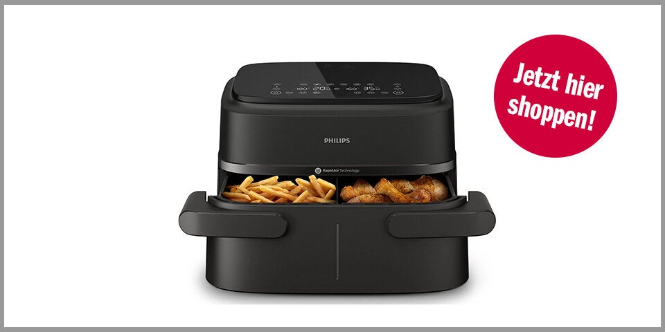 Shopping Channel MMS Airfryer Philips NA150/00 Airfryer 1000 Series Dual Basket Flexible