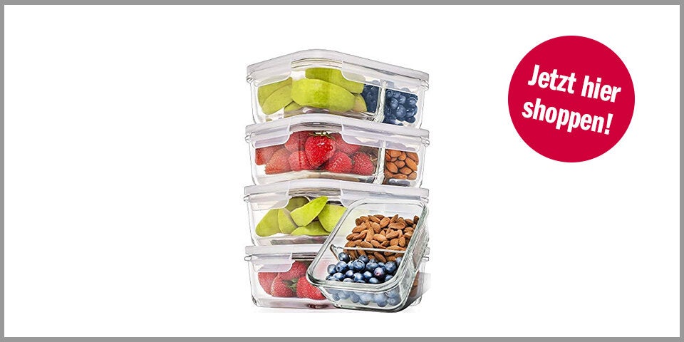 Shopping Channel Küchenhelfer Meal Prep Glasboxen (5er-Pack)