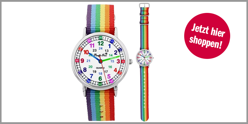 Shopping Channel Erstklässler Kinder Armbanduhr Regenbogen
