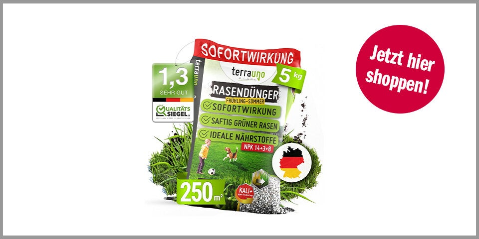 Shopping Channel Rasen im Hochsommer TerraUno Rasendünger Frühjahr/Sommer