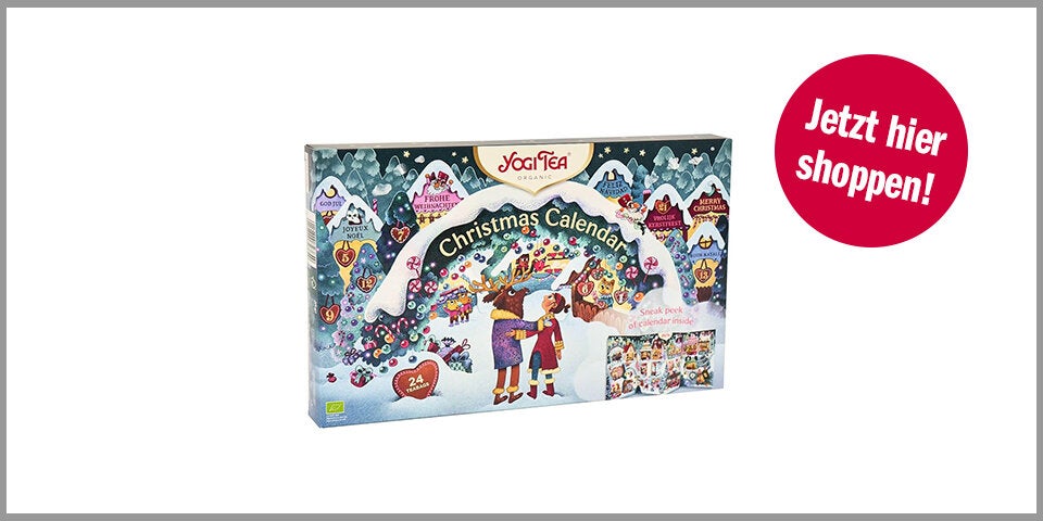 Shopping Channel Adventkalender u 30 Euro Yogi Tea Adventskalender zum Aufklappen
