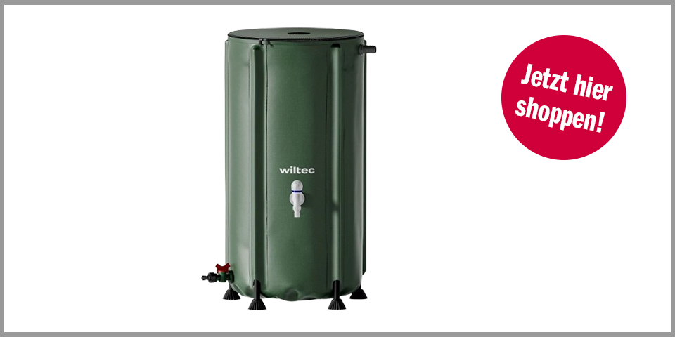 Shopping Channel Garten bewässern Wiltec Regentonne faltbar 100 Liter