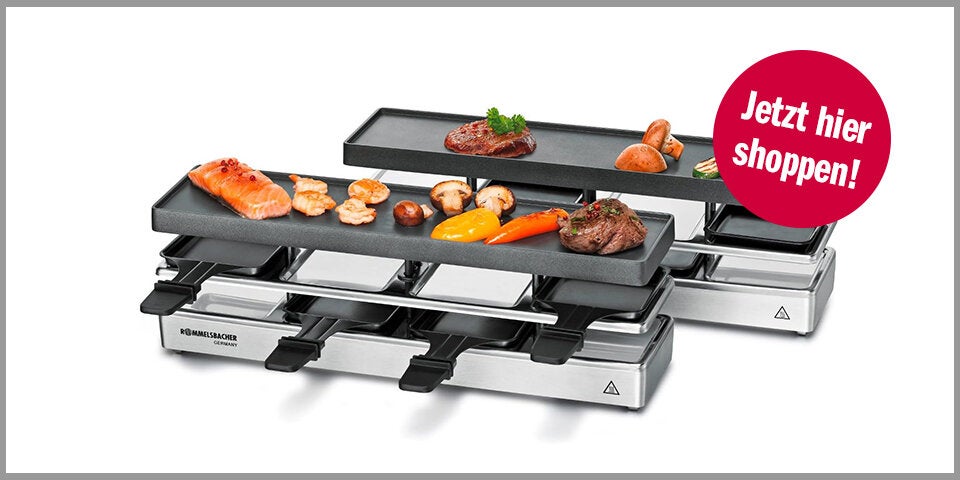 Shopping Channel Raclette Grills Rommelsbacher RC 1600 Raclette-Grill für acht Personen