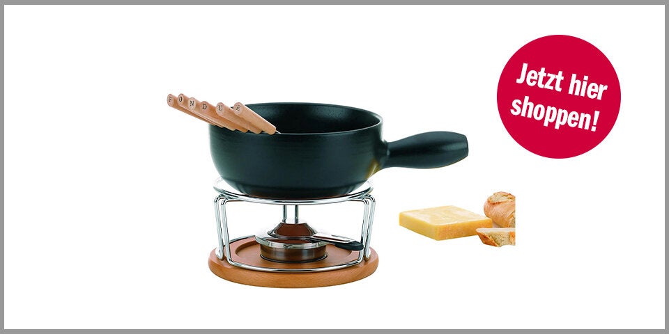 Shopping Channel Silvester Essen KELA Käsefondue-Set NATURA