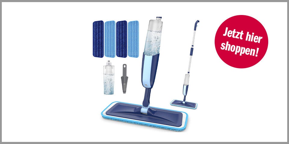 Shopping Channel Puitzgeräte Sprühwischer Bodenwischer mit Sprühfunktion