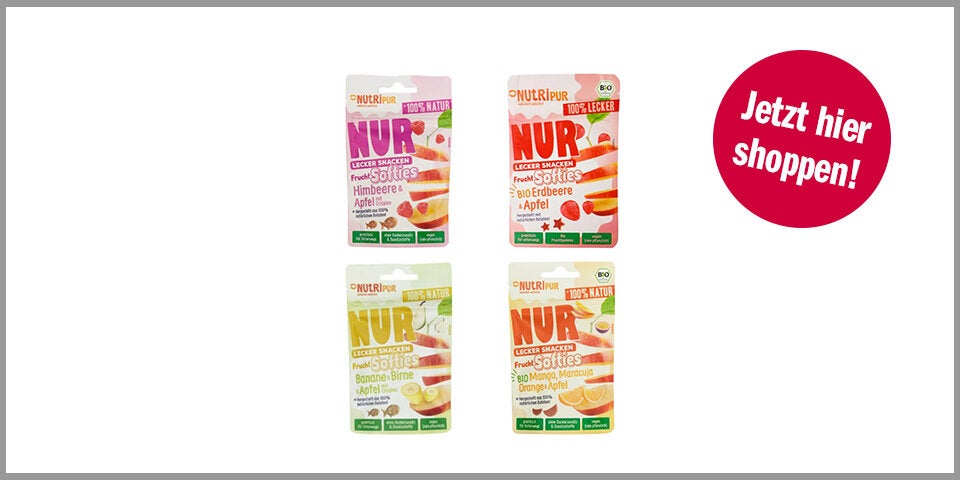 Shopping Channel Schultüten Trends 2025 NutriPur Frucht Softies 4er Set