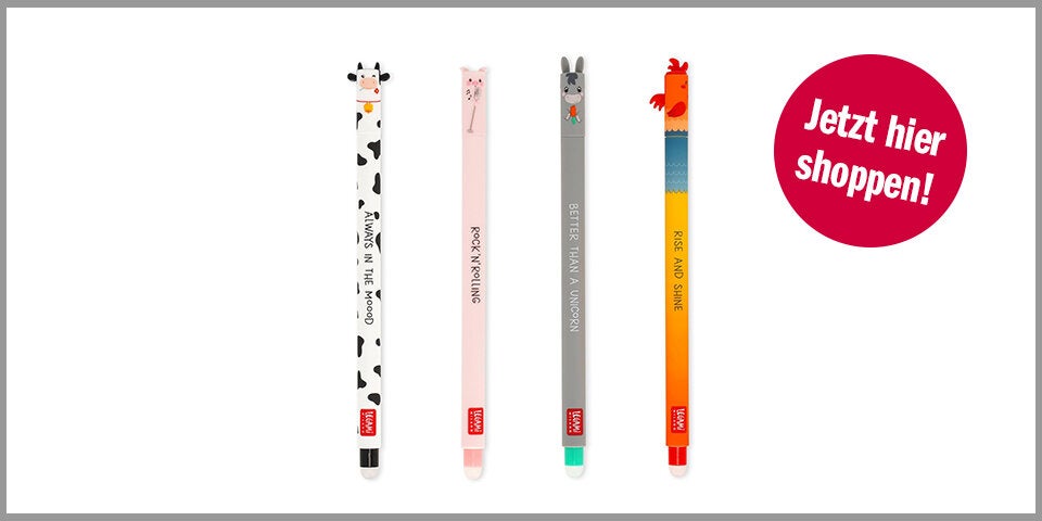 Shopping Channel Schultüten Trends 2025 Legami 4er-Set Gel-Stifte Sweet Farm